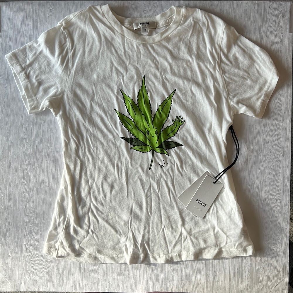 Agolde Cannabis Baby Tee Size: XS